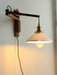 Walnut Swing Arm Wall Lamp-DWHOME