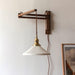 Walnut Swing Arm Wall Lamp-DWHOME