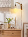Walnut Swing Arm Wall Lamp-DWHOME