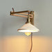 Walnut Swing Arm Wall Lamp-DWHOME