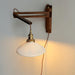 Walnut Swing Arm Wall Lamp-DWHOME