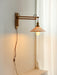 Walnut Swing Arm Wall Lamp-DWHOME