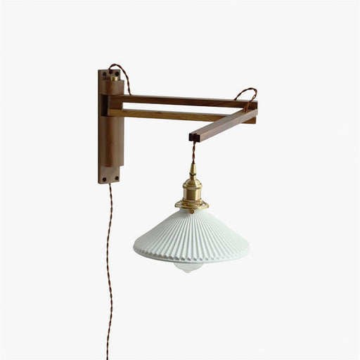 Walnut Telescopic Wall Lamp-DWHOME