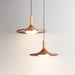 Walnut Wood Dish Pendant Light-DWHOME
