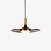 Walnut Wood Dish Pendant Light-DWHOME
