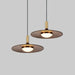 Walnut Wood Dish Pendant Light-DWHOME