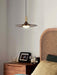 Walnut Wood Dish Pendant Light-DWHOME