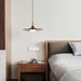 Walnut Wood Dish Pendant Light-DWHOME