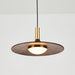 Walnut Wood Dish Pendant Light-DWHOME