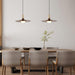 Walnut Wood Dish Pendant Light-DWHOME