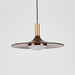 Walnut Wood Dish Pendant Light-DWHOME