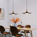 Walnut Wood Dish Pendant Light-DWHOME