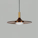 Walnut Wood Dish Pendant Light-DWHOME
