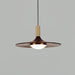 Walnut Wood Dish Pendant Light-DWHOME