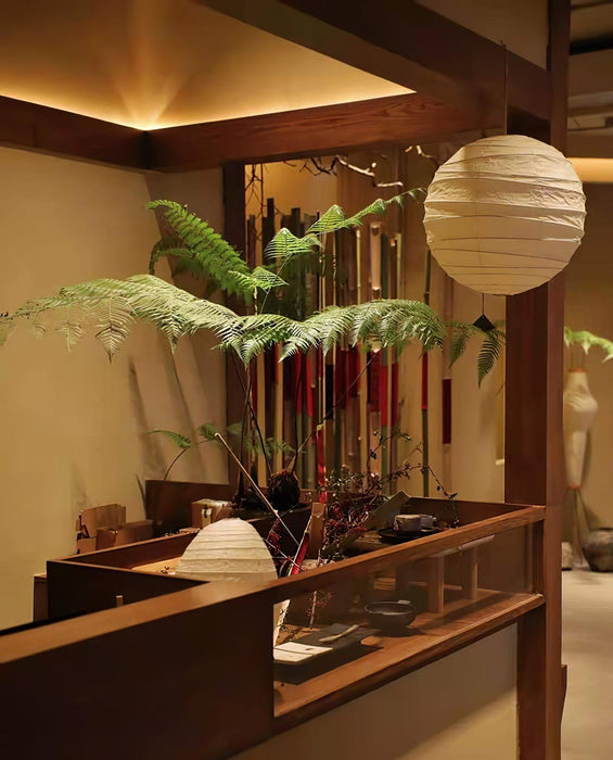 Washi Paper Pendant Swag Lamp-DWHOME