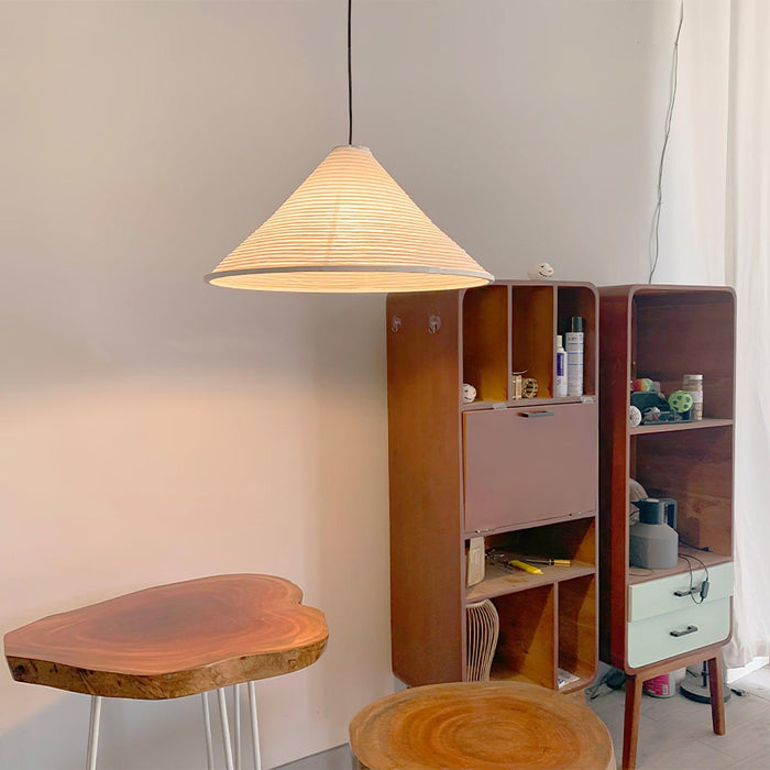 Washi Paper Pyramid Pendant Lamp-DWHOME