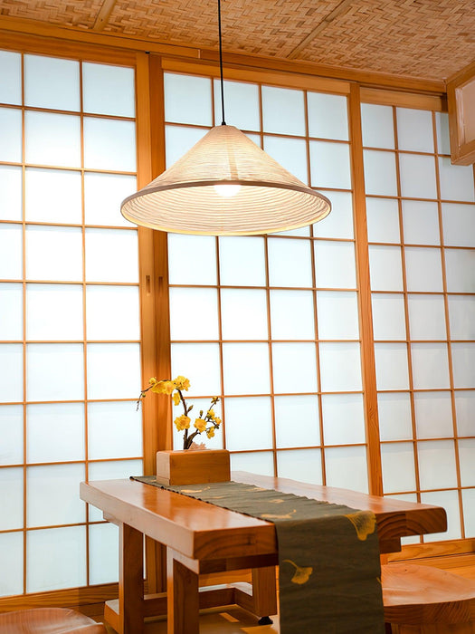 Washi Paper Pyramid Pendant Lamp-DWHOME