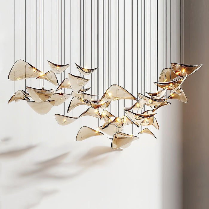 Wave Floating Leaf Chandelier - DWHOME
