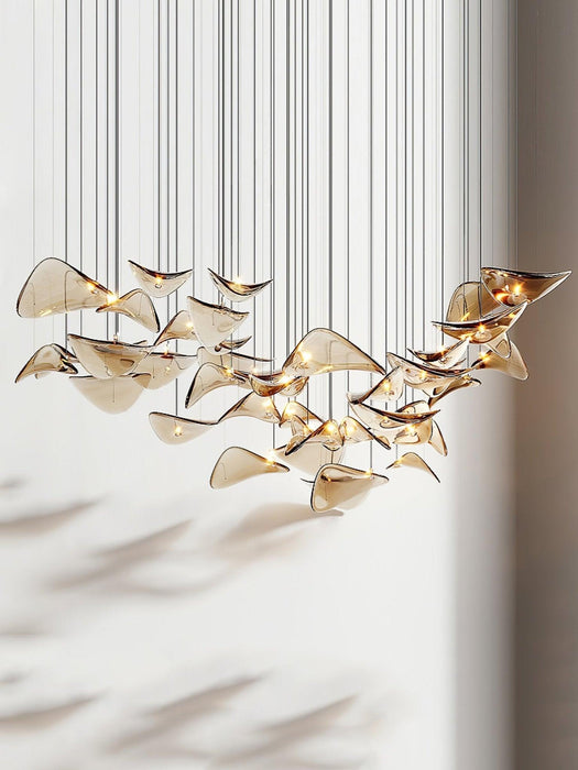 Wave Floating Leaf Chandelier - DWHOME