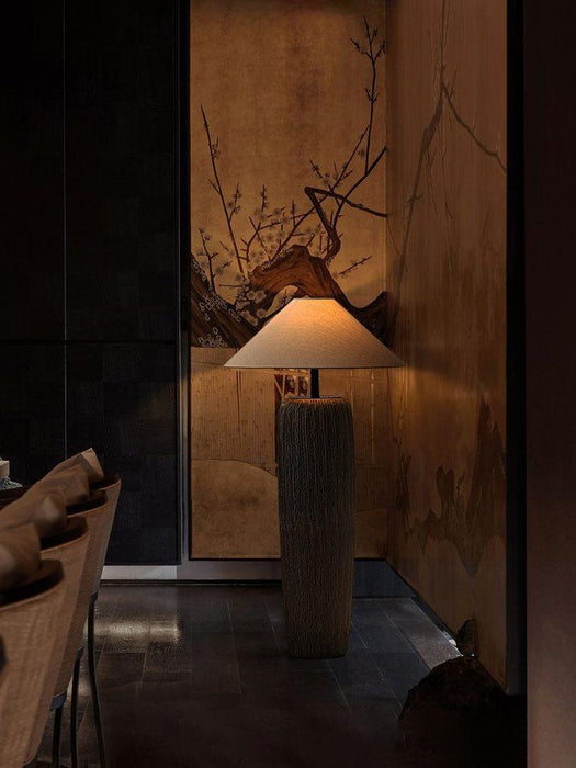 Weathered Wood Grain Floor Lamp-DWHOME