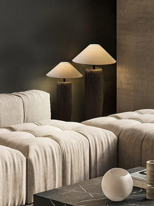 Weathered Wood Grain Floor Lamp-DWHOME