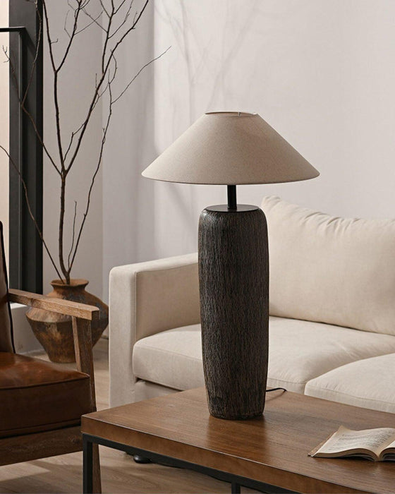 Weathered Wood Grain Floor Lamp-DWHOME
