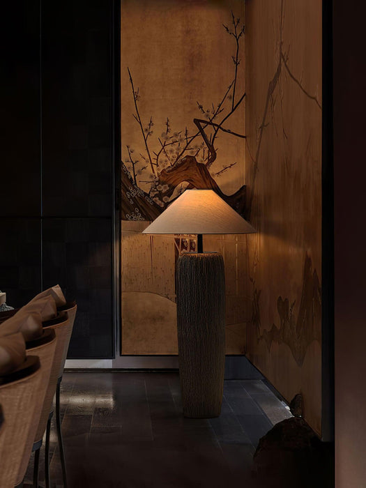 Weathered Wood Grain Floor Lamp-DWHOME