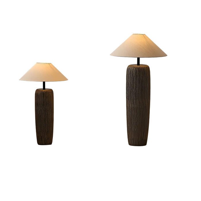 Weathered Wood Grain Floor Lamp-DWHOME