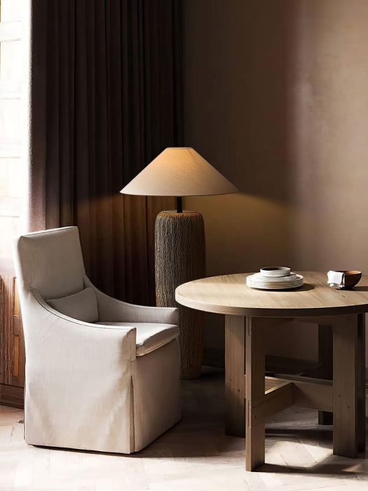 Weathered Wood Grain Floor Lamp-DWHOME