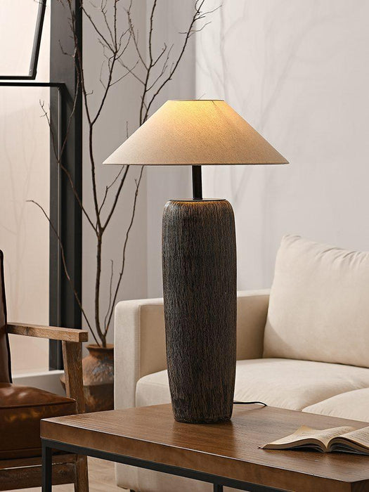 Weathered Wood Grain Floor Lamp-DWHOME