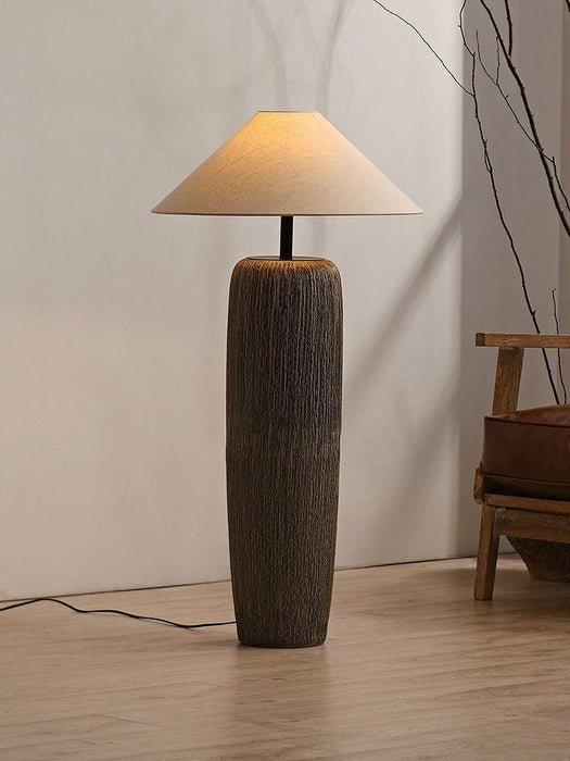 Weathered Wood Grain Floor Lamp-DWHOME
