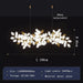 White and Gold Leaf Chandelier for Living Room - DWHOME