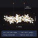 White and Gold Leaf Chandelier for Living Room - DWHOME