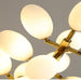 White and Gold Leaf Chandelier for Living Room - DWHOME