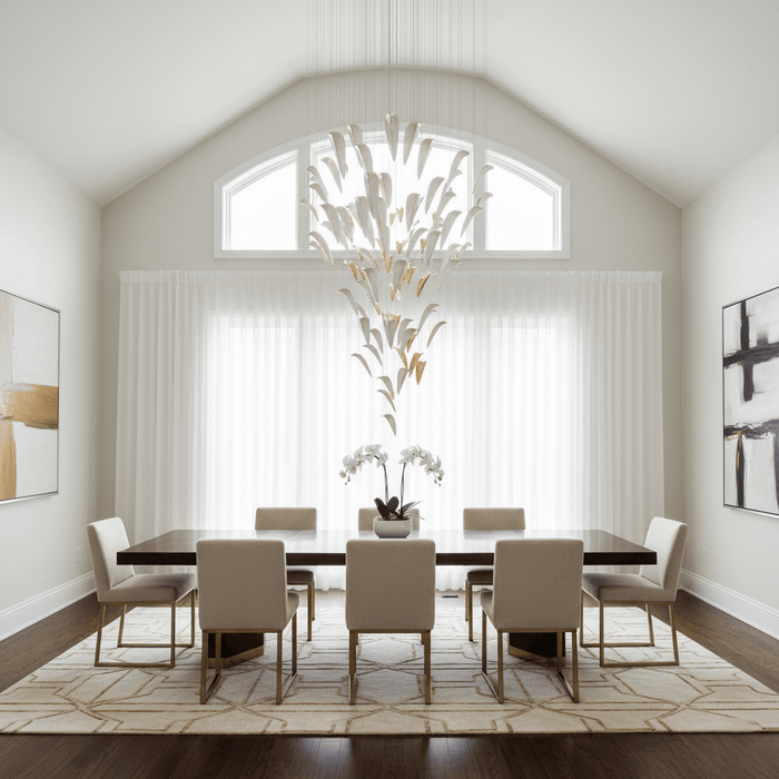 White Feather Art Deco Customize Chandelier
