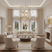 White Feather Art Deco Customize Chandelier - Vakkerlight