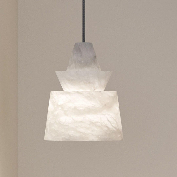 White Alabaster Pendant Light-DWHOME