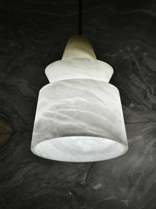 White Alabaster Pendant Light-DWHOME