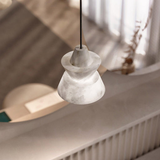 White Alabaster Pendant Light-DWHOME