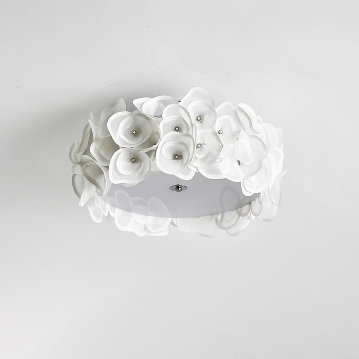 White Hydrangea Ceiling Lamp-DWHOME