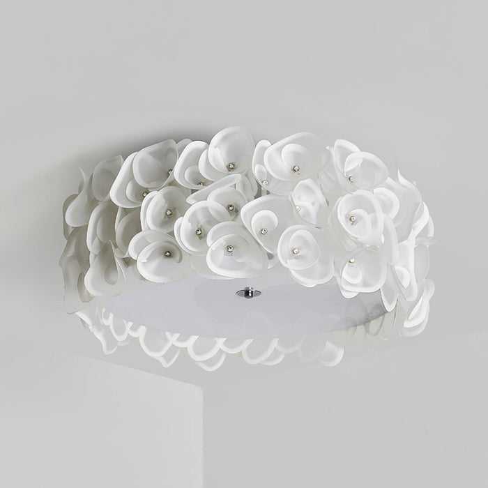 White Hydrangea Ceiling Lamp-DWHOME