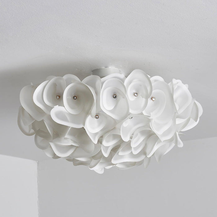 White Hydrangea Ceiling Lamp-DWHOME