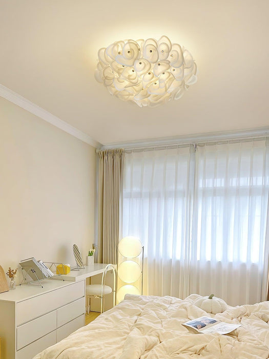 White Hydrangea Ceiling Lamp-DWHOME