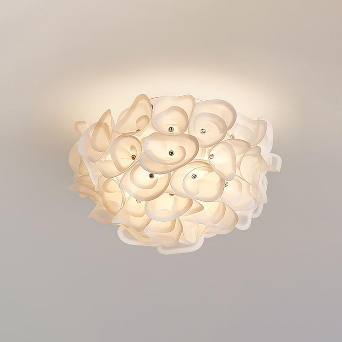 White Hydrangea Ceiling Lamp-DWHOME