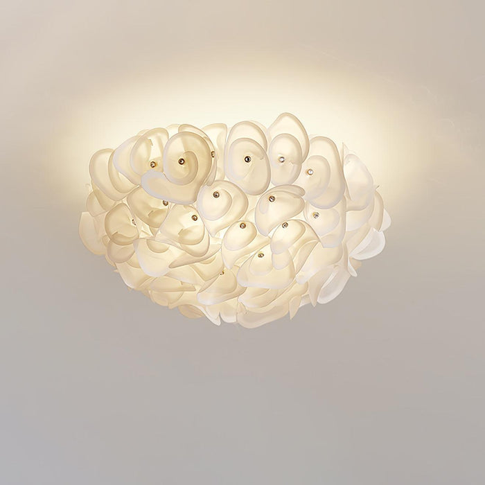 White Hydrangea Ceiling Lamp-DWHOME