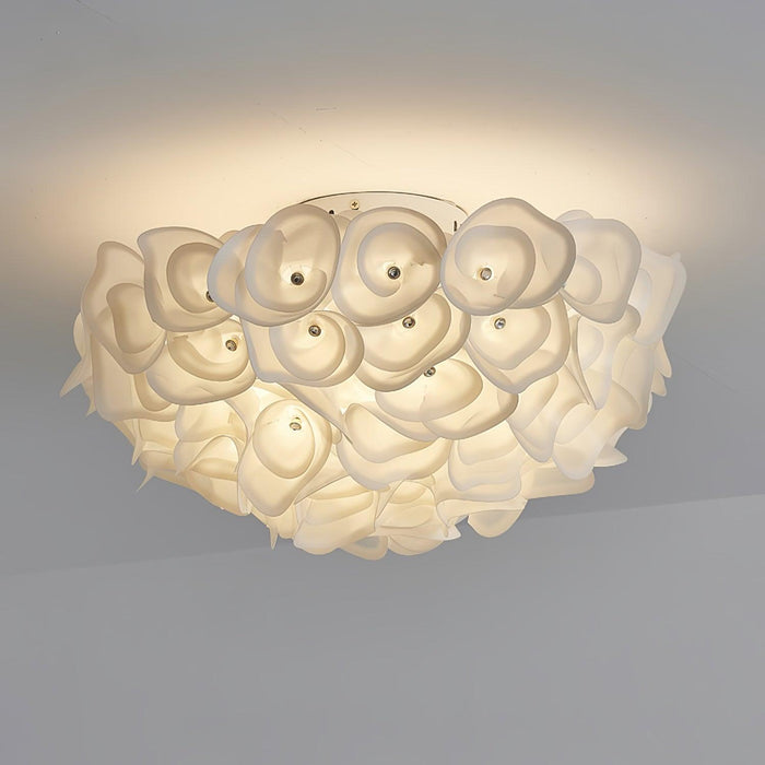 White Hydrangea Ceiling Lamp-DWHOME