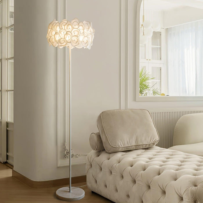 White Hydrangea Floor Lamp-DWHOME