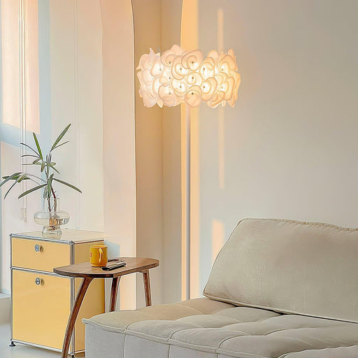 White Hydrangea Floor Lamp-DWHOME