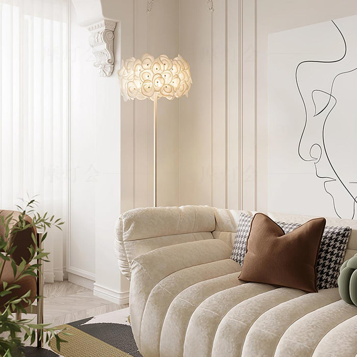 White Hydrangea Floor Lamp-DWHOME