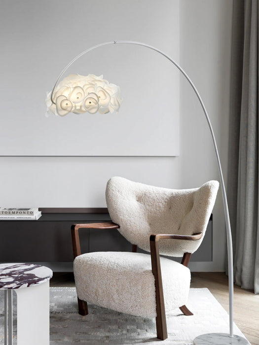 White Hydrangea Floor Lamp-DWHOME